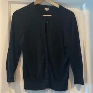 J. Crew Jackie cardigan in Black. Size medium.